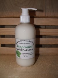 Peppermint Foot Lotion 8 oz with pump